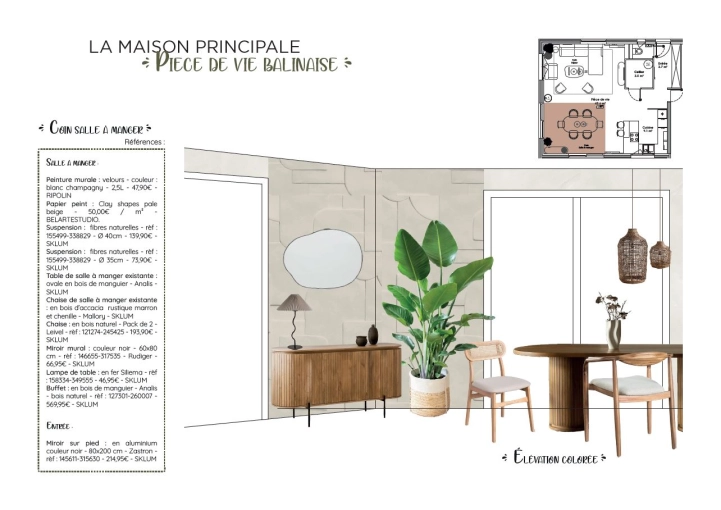 Nature, Living room, Consultation Visit, Full Project, Shopping list, Plan