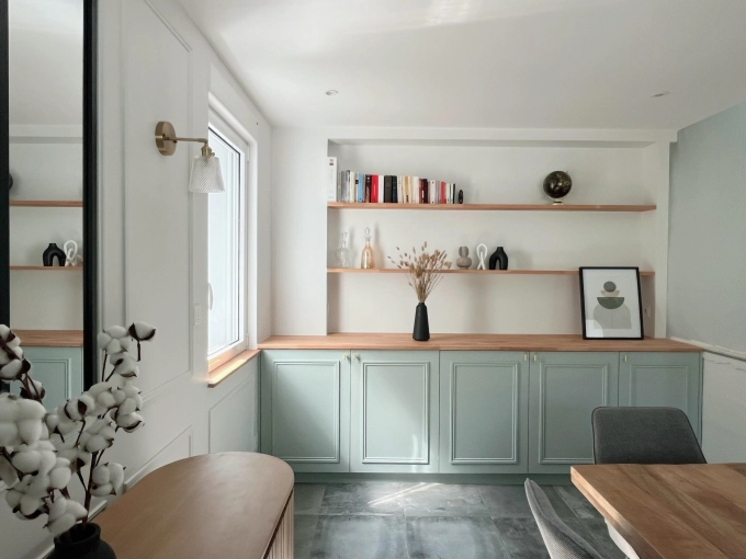 Industrial, Home, Scandinavian, Chic, Consultation Visit, Creation of exclusive furniture, Shopping list, 3D ambiance, Plan