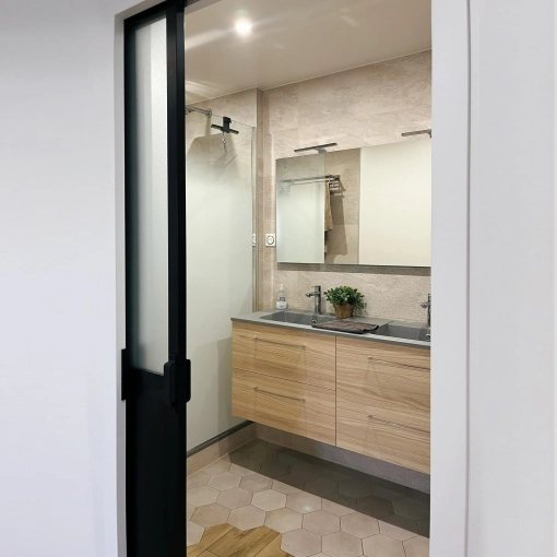 Industrial, Contemporary, Bathroom, Full Project