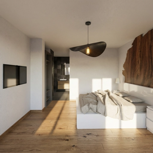 Hotel, Minimalist, Contemporary, Full Project, Shopping list, 3D ambiance, Plan