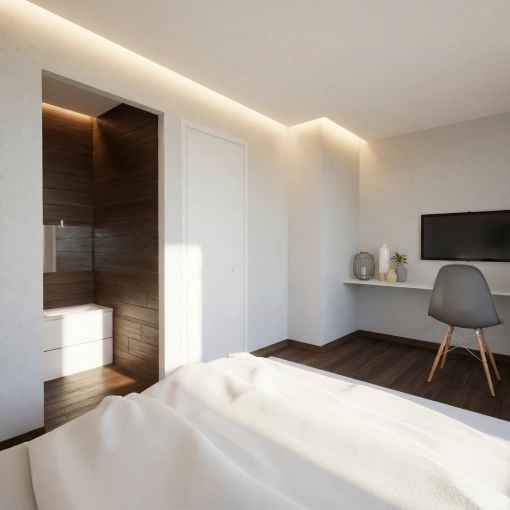 Hotel, Contemporary, Full Project, Shopping list, 3D ambiance, Plan