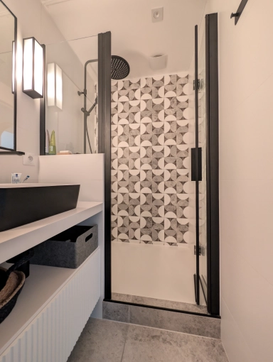 Contemporary, Vintage, Bathroom, Full Project, Energy renovation, Creation of exclusive furniture, 3D ambiance, Plan