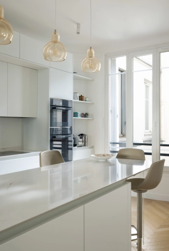 Contemporary, Kitchen, Chic, Full Project, Energy renovation, Creation of exclusive furniture, 3D ambiance, Plan