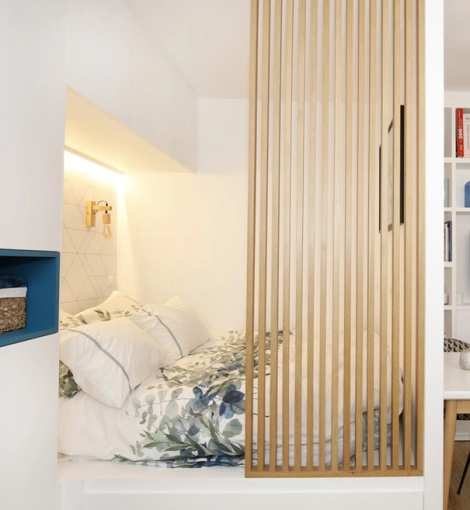 Contemporary, Scandinavian, Room, Chic, Full Project, Energy renovation, Creation of exclusive furniture, 3D ambiance, Plan