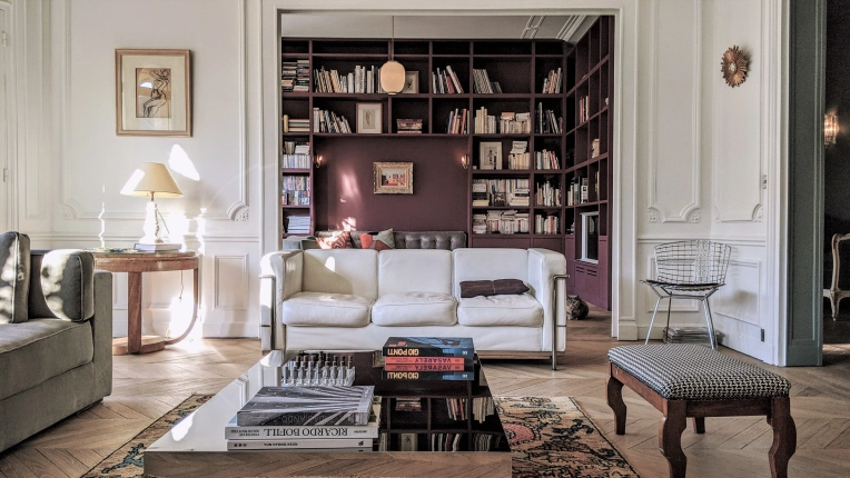 Contemporary, Vintage, Chic, Living room, Full Project, Energy renovation, Creation of exclusive furniture, 3D ambiance, Plan