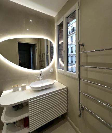 Contemporary, Bathroom, Chic, Full Project