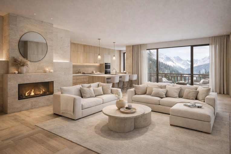 Home, Contemporary, Scandinavian, Chic, 3D ambiance