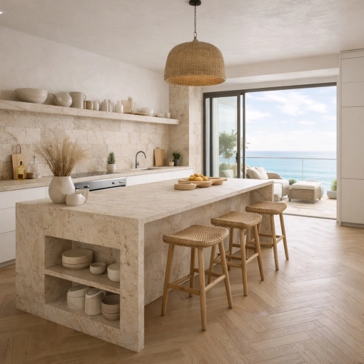 Contemporary, Chic, Living room, 3D ambiance