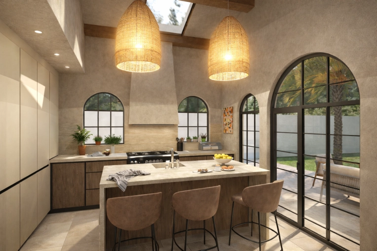 Minimalist, Contemporary, Kitchen, Consultation Visit, Full Project, 3D ambiance, Plan