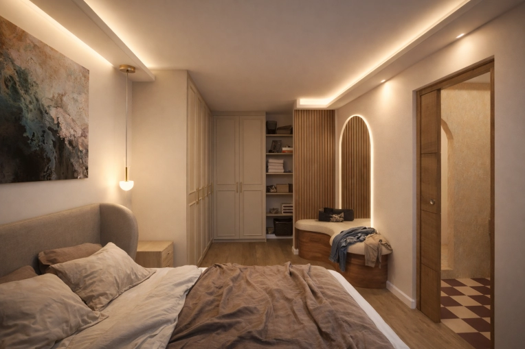 Minimalist, Contemporary, Room, Consultation Visit, Full Project, 3D ambiance, Plan