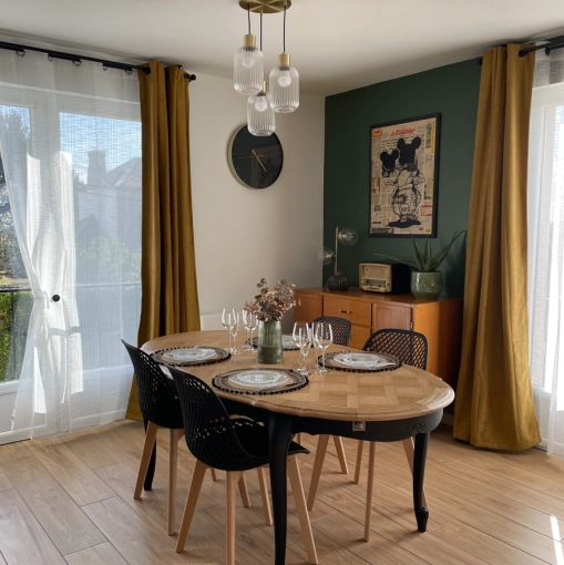 Home, Bohemian, Vintage, Chic, Nature, Full Project, 3D ambiance, Plan