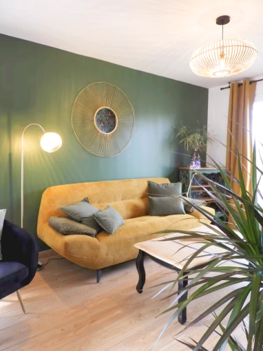 Home, Bohemian, Vintage, Nature, Full Project, 3D ambiance, Plan