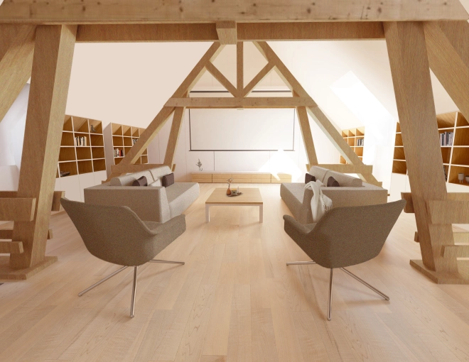 Bohemian, Contemporary, Nature, Living room, Full Project, 3D ambiance, Plan