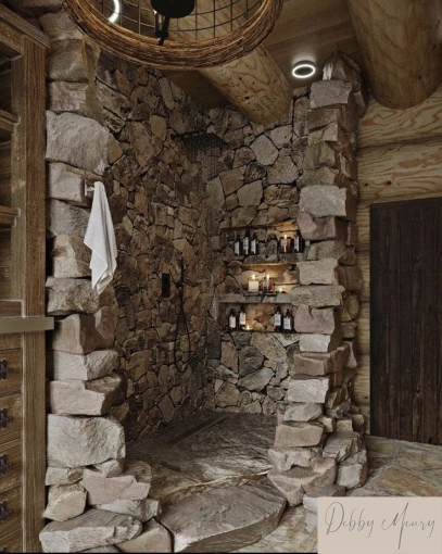Rustic, Vintage, Bathroom, Nature, Consultation Visit, Full Project, Remote Coaching, Coach shopping, Shopping list, 3D ambiance, Plan