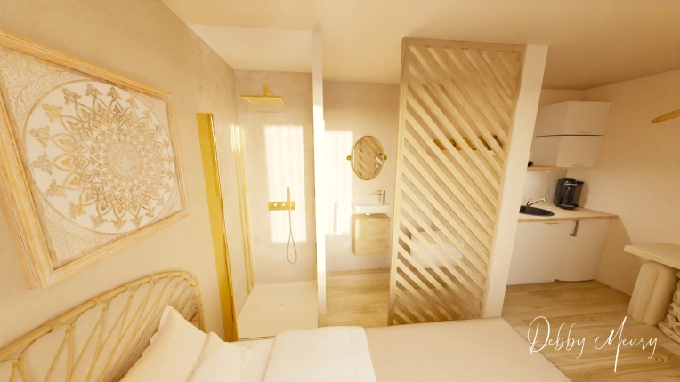 Hotel, Bohemian, Minimalist, Contemporary, Chic, Consultation Visit, Full Project, Remote Coaching, Event Decor, Coach shopping, Energy renovation, Creation of exclusive furniture, Shopping list, 3D ambiance, Plan