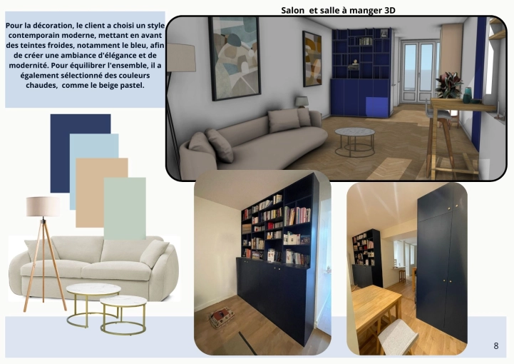 Flats / Apartments, Full Project, 3D ambiance, Plan