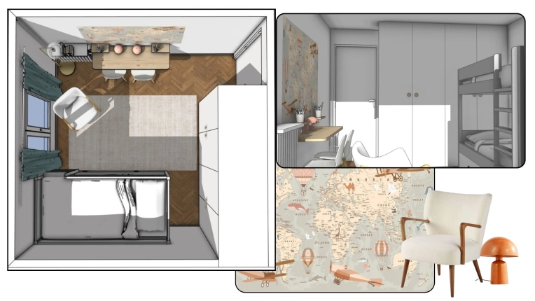 Contemporary, Room, Nature, Full Project, Creation of exclusive furniture, 3D ambiance