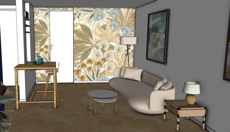 Contemporary, Living room