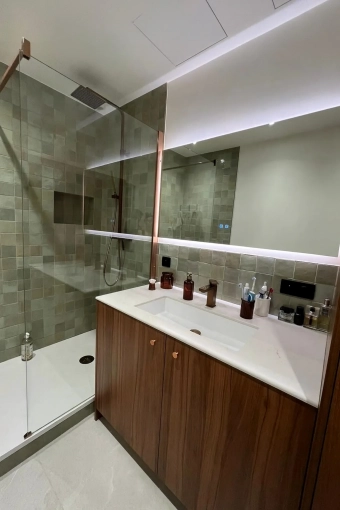 Contemporary, Vintage, Bathroom, Chic, Full Project, Creation of exclusive furniture, 3D ambiance, Plan