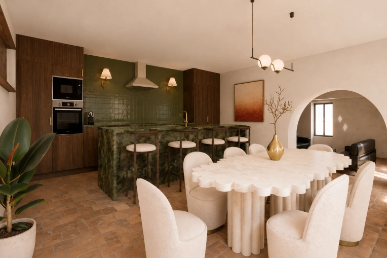 Home, Vintage, Full Project, Creation of exclusive furniture, Shopping list, 3D ambiance, Plan