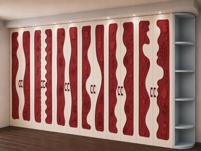 Maximalist, Dressing, Full Project, Creation of exclusive furniture, 3D ambiance