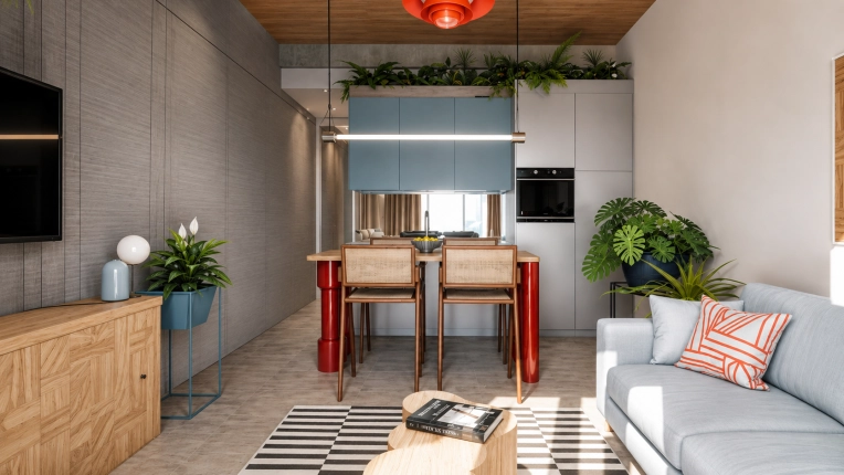 Contemporary, Flats / Apartments, Maximalist, Full Project, Creation of exclusive furniture, 3D ambiance