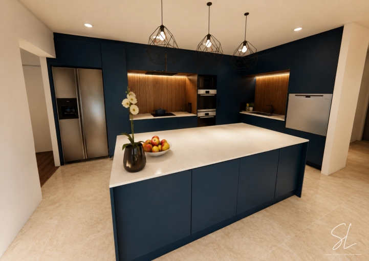 Minimalist, Kitchen, Chic, Shopping list, 3D ambiance