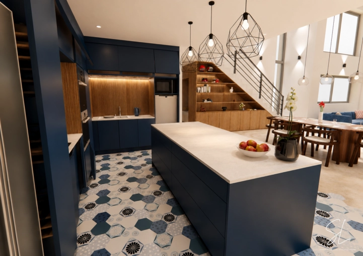 Kitchen, Chic, Shopping list, 3D ambiance