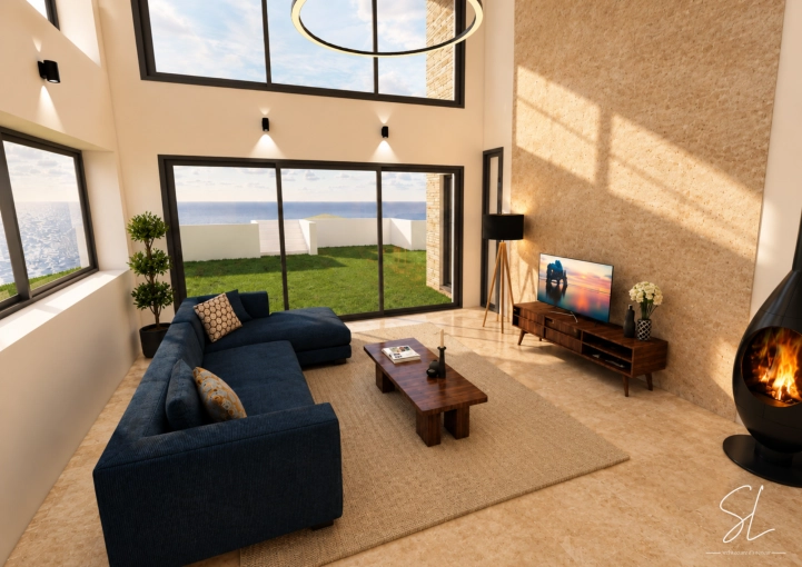 Contemporary, Chic, Living room, Shopping list, 3D ambiance