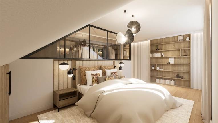 Contemporary, Room, Chic, Creation of exclusive furniture, 3D ambiance