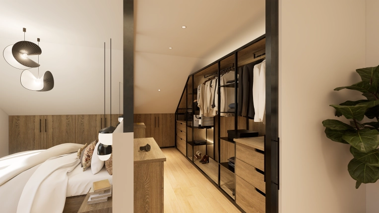 Contemporary, Chic, Dressing, Creation of exclusive furniture, 3D ambiance