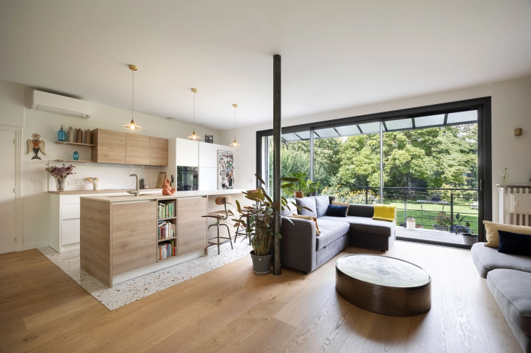 Rustic, Minimalist, Contemporary, Chic, Nature, Living room, Consultation Visit, Full Project, Energy renovation, 3D ambiance, Plan