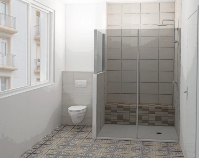 Bathroom, Chic, Full Project