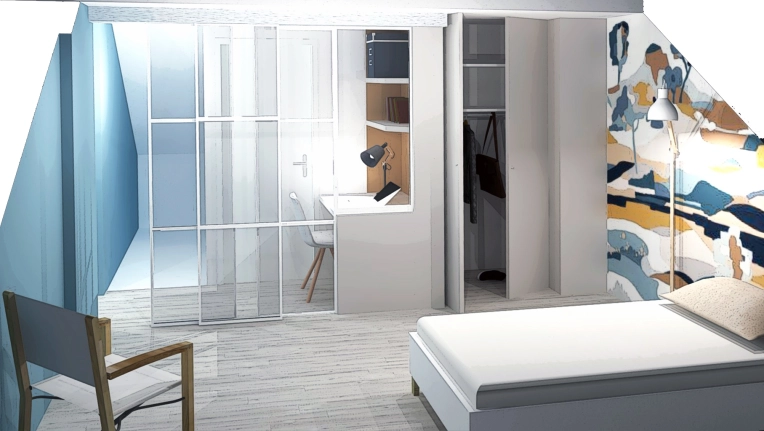 Contemporary, Room, Chic, Full Project