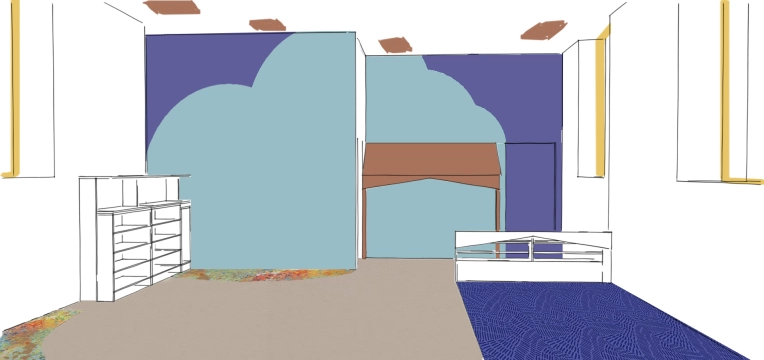 Bohemian, Buildings Open to the Public, Full Project, Creation of exclusive furniture, 3D ambiance, Plan