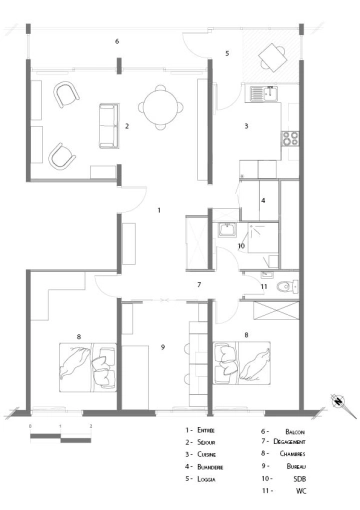 Contemporary, Flats / Apartments, Chic, Full Project, Creation of exclusive furniture, 3D ambiance, Plan