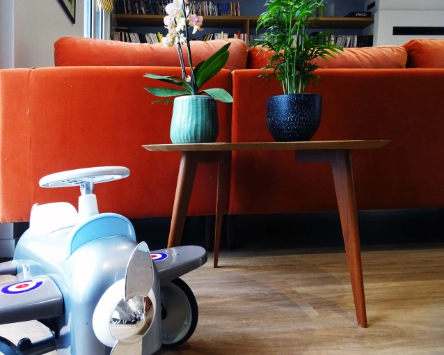 Bohemian, Vintage, Chic, Living room, 3D ambiance, Plan