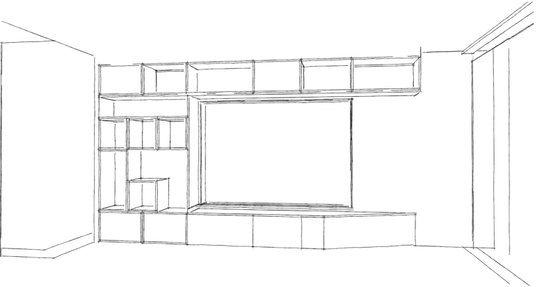 Chic, Dressing, Creation of exclusive furniture, 3D ambiance, Plan