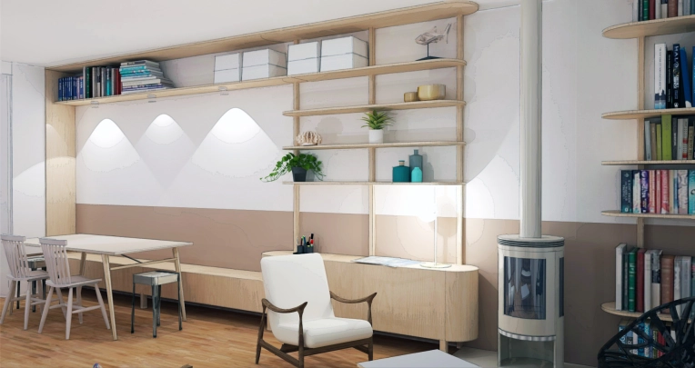 Bohemian, Contemporary, Vintage, Chic, Dining room, Full Project, Creation of exclusive furniture, 3D ambiance, Plan