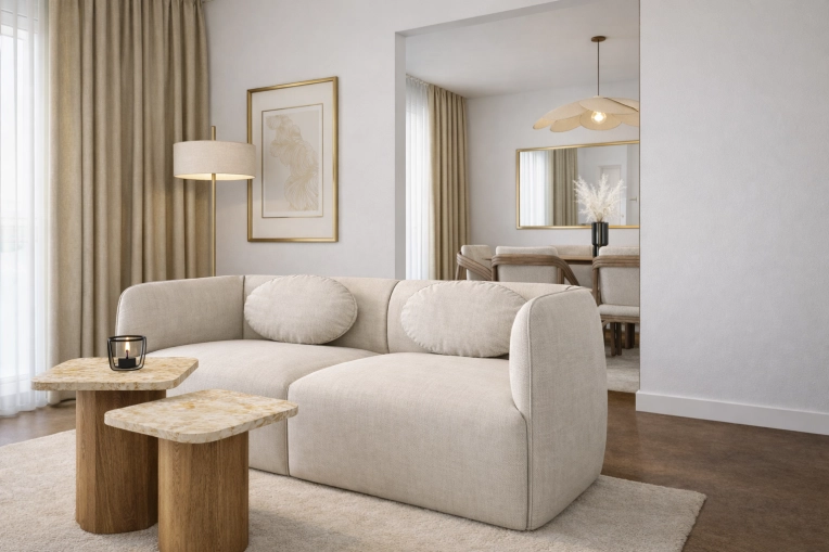 Minimalist, Contemporary, Flats / Apartments, Chic, Consultation Visit, Home Staging, Shopping list, 3D ambiance, Plan