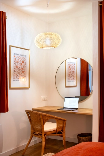 Bohemian, Scandinavian, Office, Full Project, Creation of exclusive furniture, Shopping list, 3D ambiance, Plan