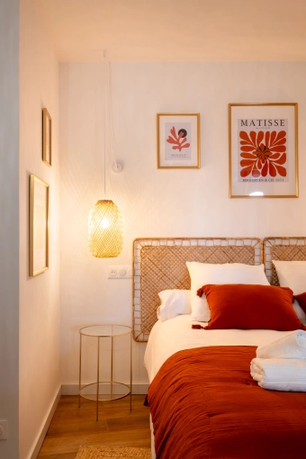 Bohemian, Contemporary, Room, Chic, Full Project, Shopping list, 3D ambiance, Plan