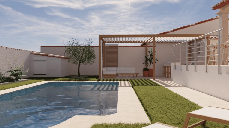 Minimalist, Contemporary, Outdoor/Garden, Nature, Shopping list, 3D ambiance, Plan