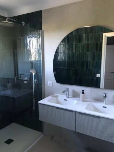 Minimalist, Contemporary, Bathroom, Chic, Full Project, 3D ambiance, Plan