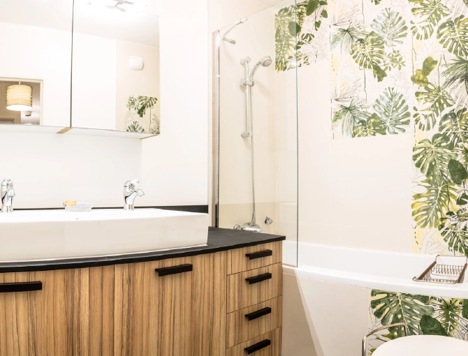 Bathroom, Nature, Feng Shui, Consultation Visit, Full Project, Creation of exclusive furniture, 3D ambiance, Plan