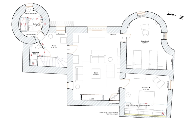 Bathroom, Nature, Feng Shui, Consultation Visit, 3D ambiance, Plan, Renovation