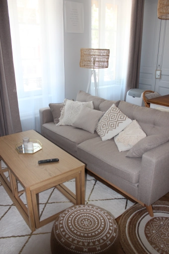 Bohemian, Scandinavian, Nature, Living room, Consultation Visit, 3D ambiance, Plan