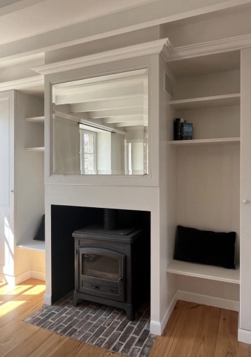 Rustic, Chic, Living room, Full Project, 3D ambiance, Plan