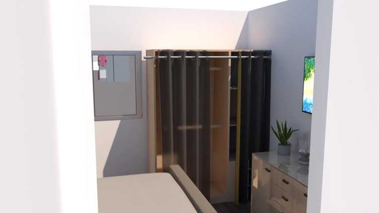 Contemporary, Dressing, Full Project, Creation of exclusive furniture, 3D ambiance, Plan