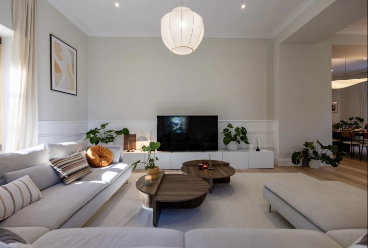 Scandinavian, Living room, Full Project